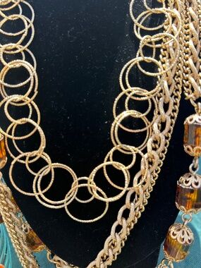 Vtg. Anne Klein Sarah Cov necklaces with great earrings and charm bracelet